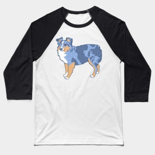 Blue Merle Aussie Baseball T-Shirt